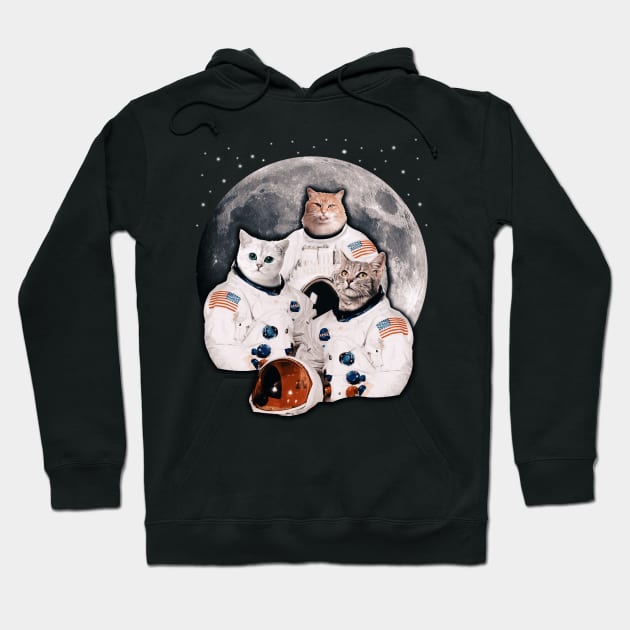 Catstronauts Funny Cat Lover Astronaut Galaxy Men and Women Hoodie by Blink_Imprints10